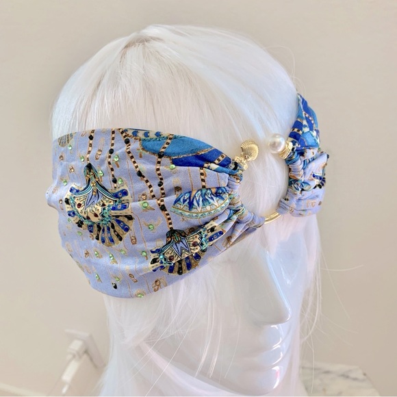 [🌟 PRICE FIRM] CAMILLA Under Scarab Skies Ring Headband Silk Headwrap - Picture 2 of 13